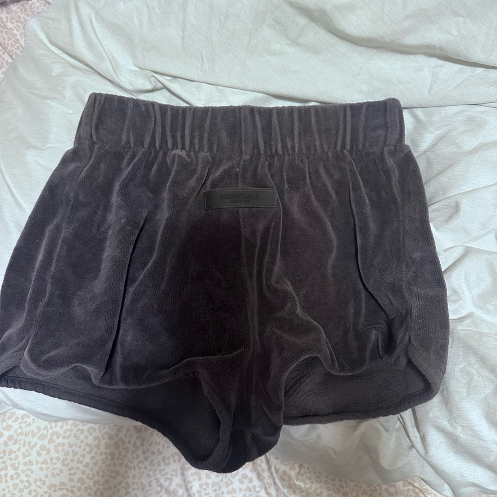 Essentials Black Athletic Shorts Relaxed Fit